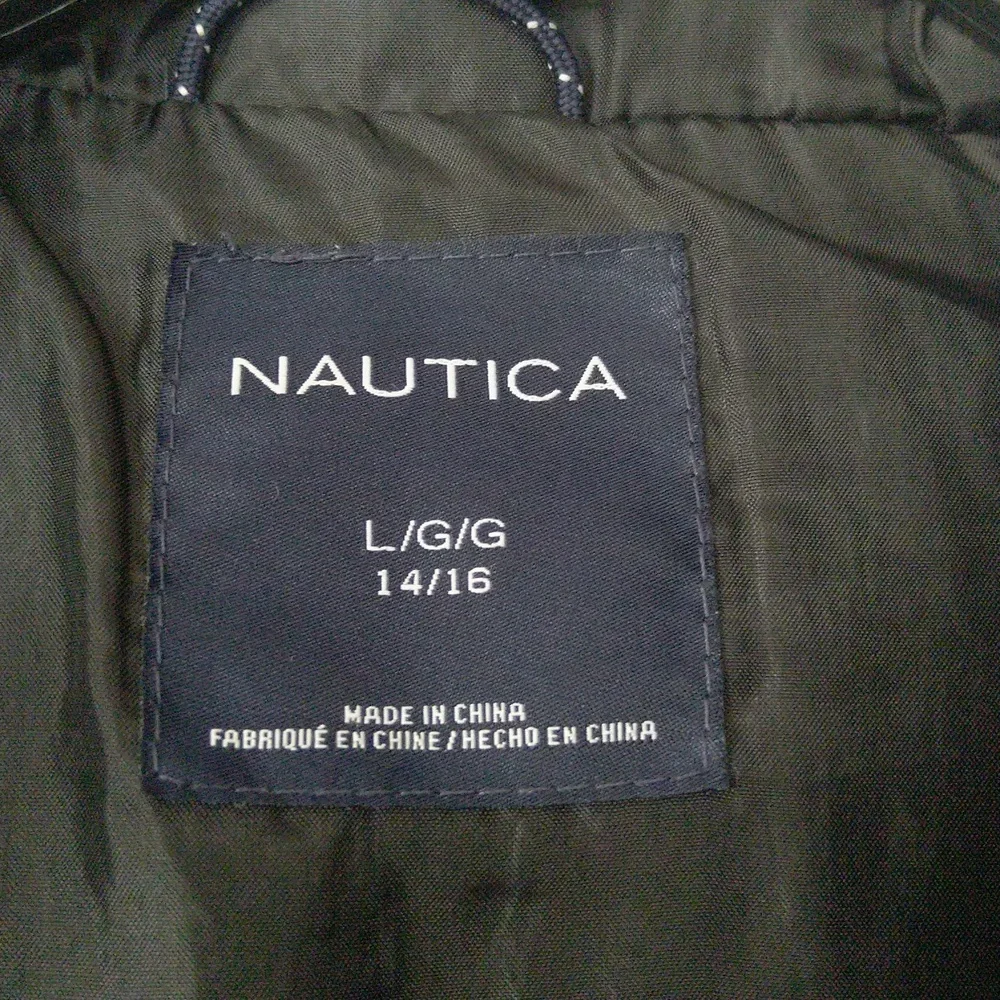 Nautica Boys Hybrid Quilted Hooded Puffer Jacket Size L/G , Winter - Picture 6 of 12